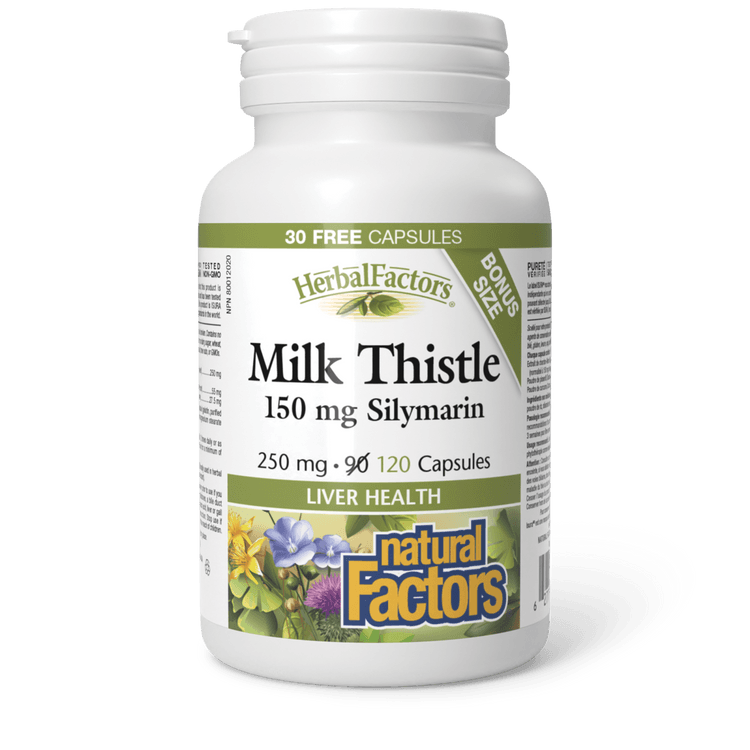 Natural Factors Milk Thistle 250 mg BONUS SIZE (90+30) Capsules 