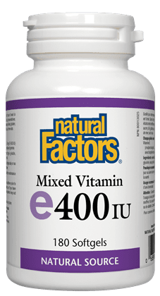 Natural Factors Mixed Vitamin E 400 IU 180 Softgels - Wellness Supplement