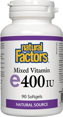 Natural Factors Mixed Vitamin E 400 IU 90 Softgels - Wellness Supplement