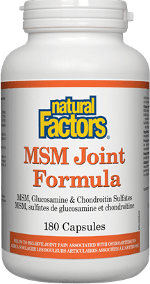 Natural Factors MSM Joint Formula 180 Capsules - Wellness Supplement