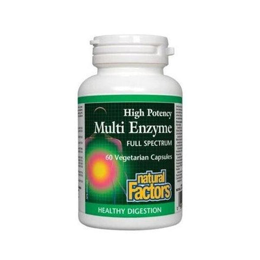 Natural Factors Multi Enzyme High Potency Full Spectrum 60 Veg Capsules 