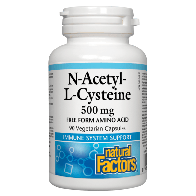Natural Factors N-Acetyl-L-Cysteine 500 mg 90 Veg Capsules 