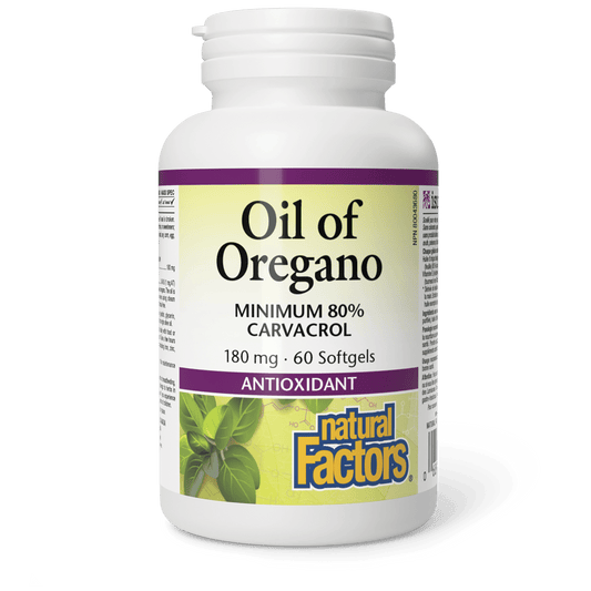 Natural Factors Oil of Oregano 180 mg 60 Softgels 