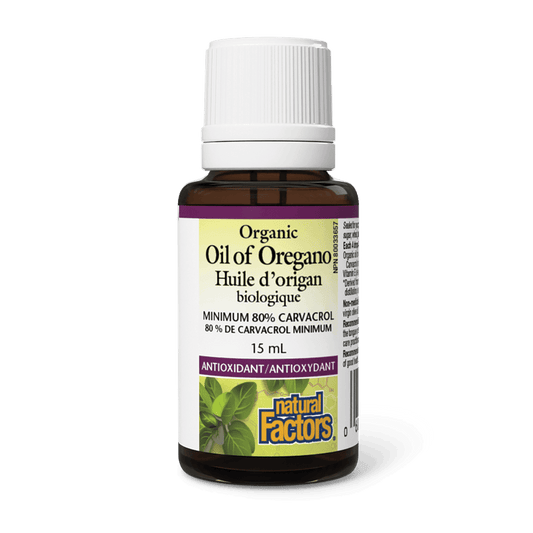 Natural Factors Organic Oil of Oregano 15mL - Wellness Supplement