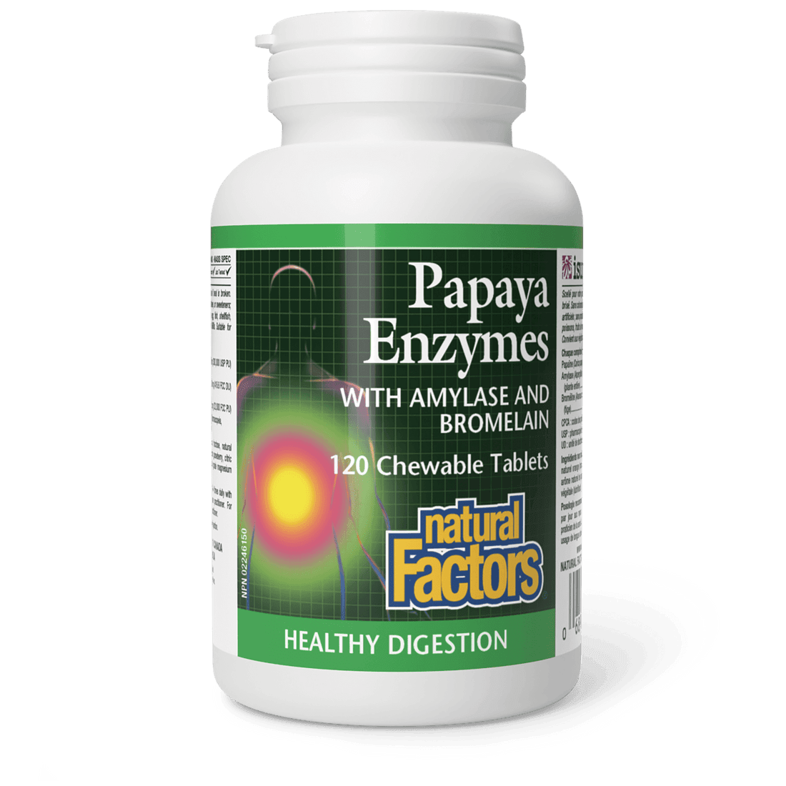 Natural Factors Papaya Enzymes with Amylase and Bromelain 120 Chewables - Wellness Supplement