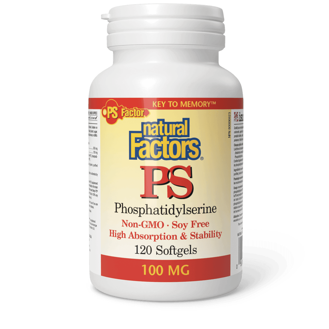 Natural Factors PS Phosphatidylserine 100 mg 120 Softgels 