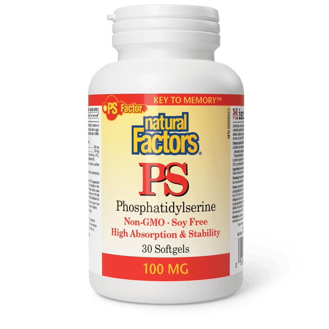Natural Factors PS Phosphatidylserine 100 mg 30 Softgels - Wellness Supplement