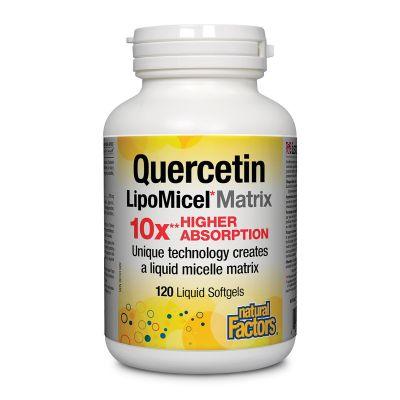 Natural Factors Quercetin LipoMicel Matrix 120 Softgels - Wellness Supplement