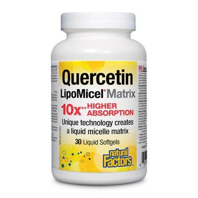 Natural Factors Quercetin LipoMicel Matrix 30 Softgels - Wellness Supplement