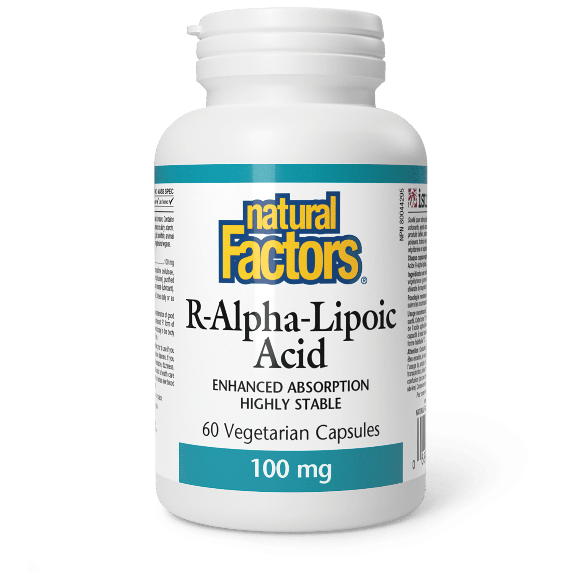 Natural Factors R-Alpha-Lipoic Acid 100 mg 60 Veg Capsules 
