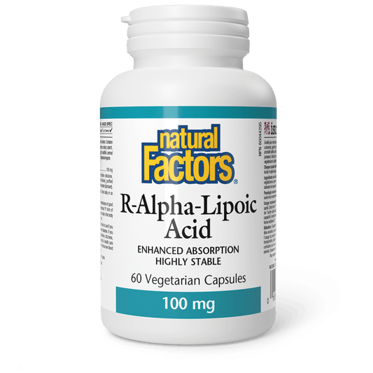 Natural Factors R-Alpha-Lipoic Acid 100 mg 60 Veg Capsules 