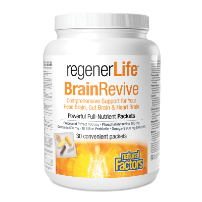 Natural Factors RegenerLife BrainRevive 30 Packs - Wellness Supplement