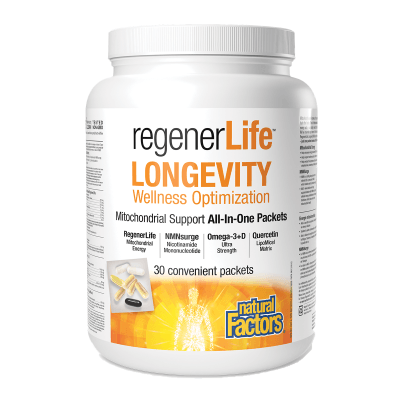 Natural Factors RegenerLife Longevity Wellness Optimization 30 Packs - Wellness Supplement