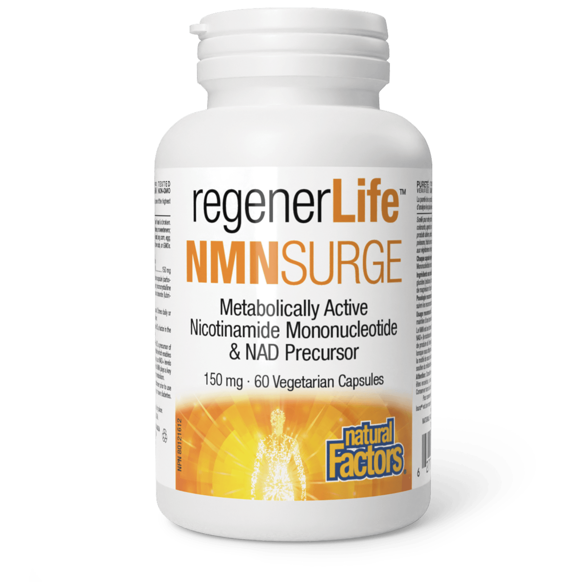 Natural Factors RegenerLife NMNSurge 60 Veg Capsules - Wellness Supplement