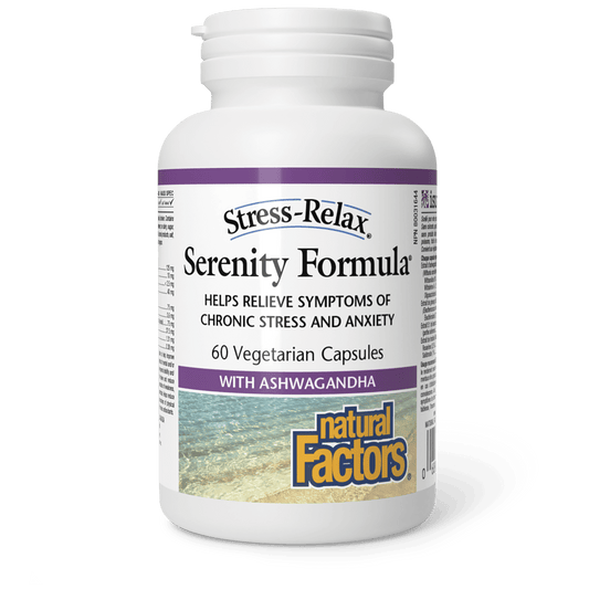 Natural Factors Stress-Relax Serenity Formula 60 Veg Capsules - Wellness Supplement
