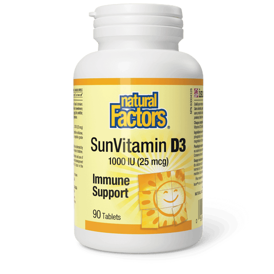 Natural Factors SunVitamin D3 Tablets 1000 IU 90 Tablets 