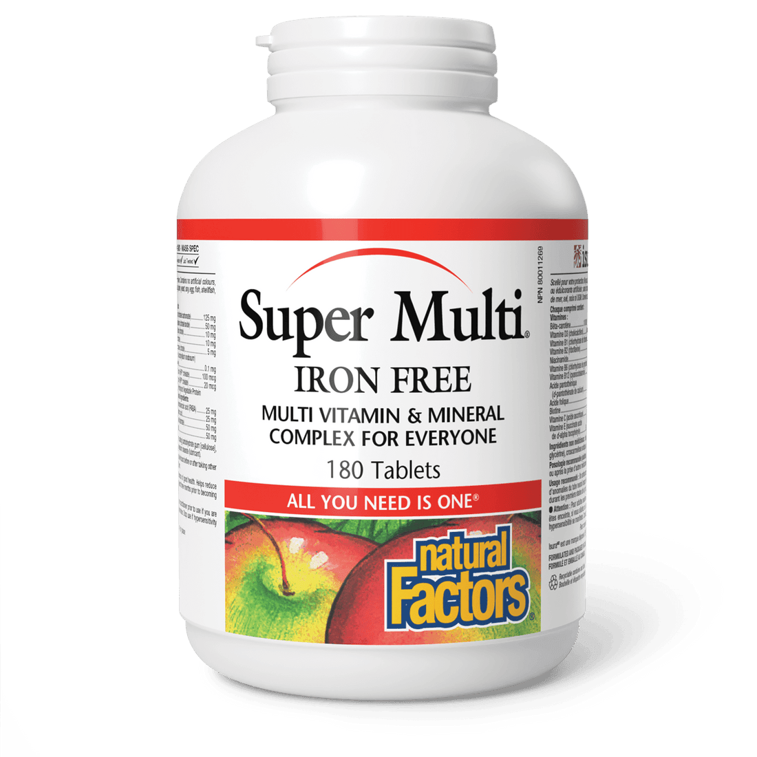Natural Factors Super Multi Iron Free 180 Tablets - Wellness Supplement