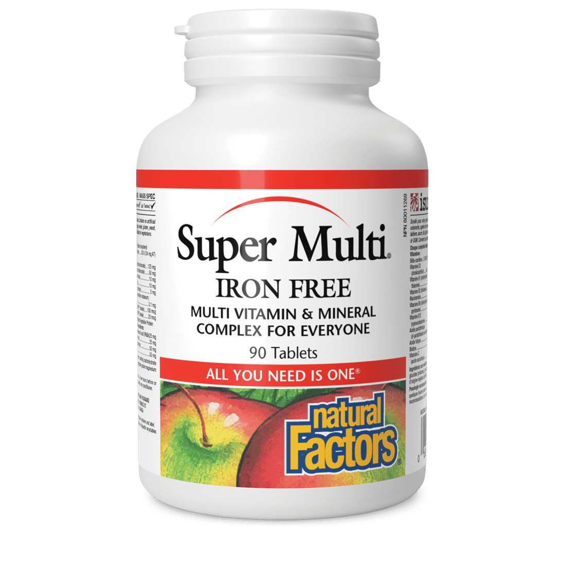 Natural Factors Super Multi Iron Free 90 Tablets - Wellness Supplement