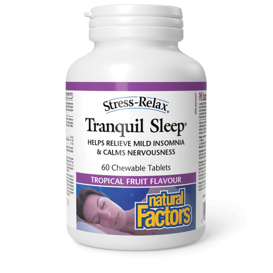 Natural Factors Tranquil Sleep Tropical Fruit Stress-Relax 60 Chewables 