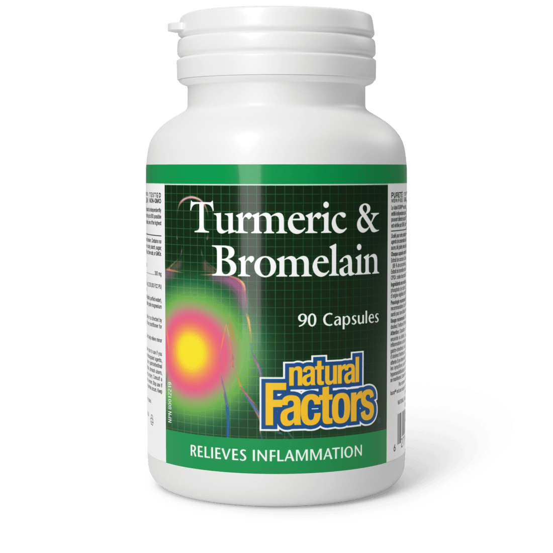 Natural Factors Turmeric & Bromelain 90 Capsules - Wellness Supplement