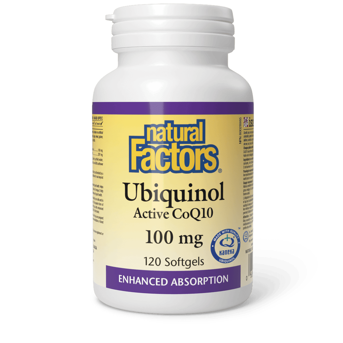 Natural Factors Ubiquinol Active CoQ10 100 mg 120 Softgels 