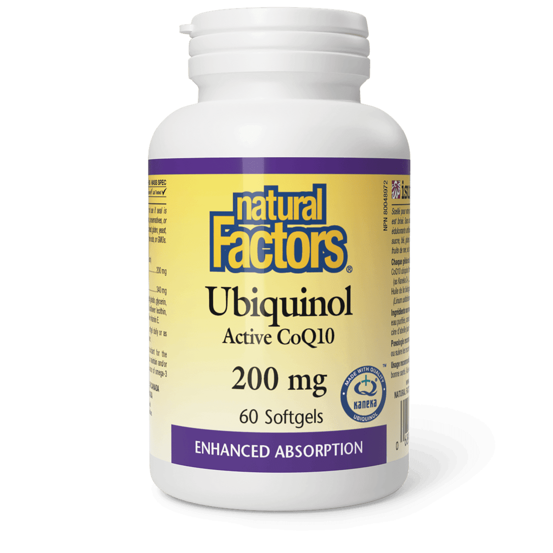 Natural Factors Ubiquinol Active CoQ10 200 mg 60 Softgels 