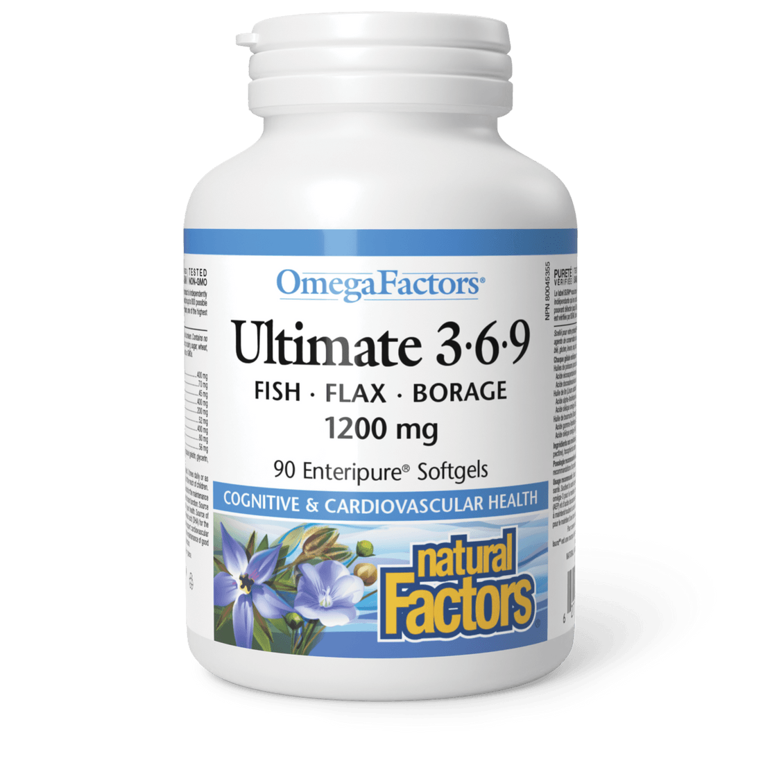 Natural Factors Ultimate 3•6•9 1200 mg OmegaFactors 90 Softgels - Wellness Supplement