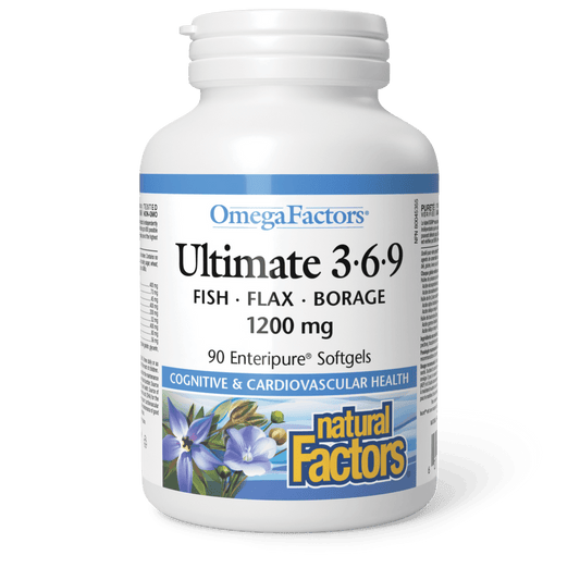 Natural Factors Ultimate 3•6•9 1200 mg OmegaFactors 90 Softgels - Wellness Supplement
