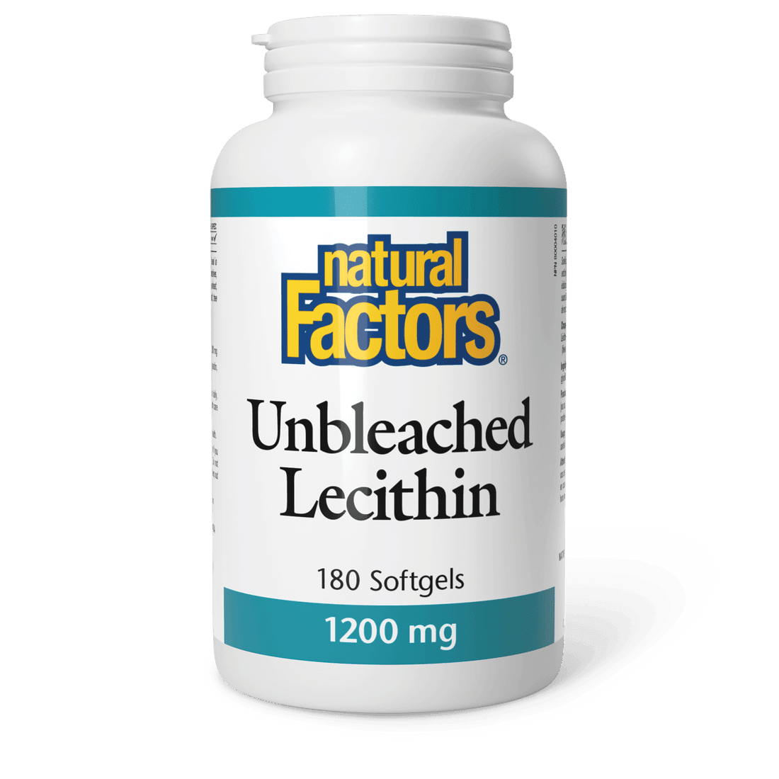 Natural Factors Unbleached Lecithin 1200 mg 180 Softgels 
