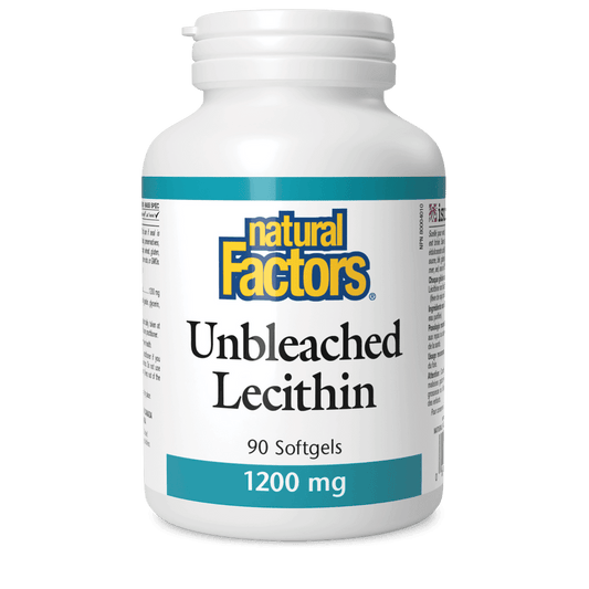 Natural Factors Unbleached Lecithin 1200 mg 90 Softgels - Wellness Supplement