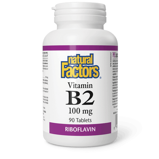 Natural Factors Vitamin B2 100 mg 90 Tablets 