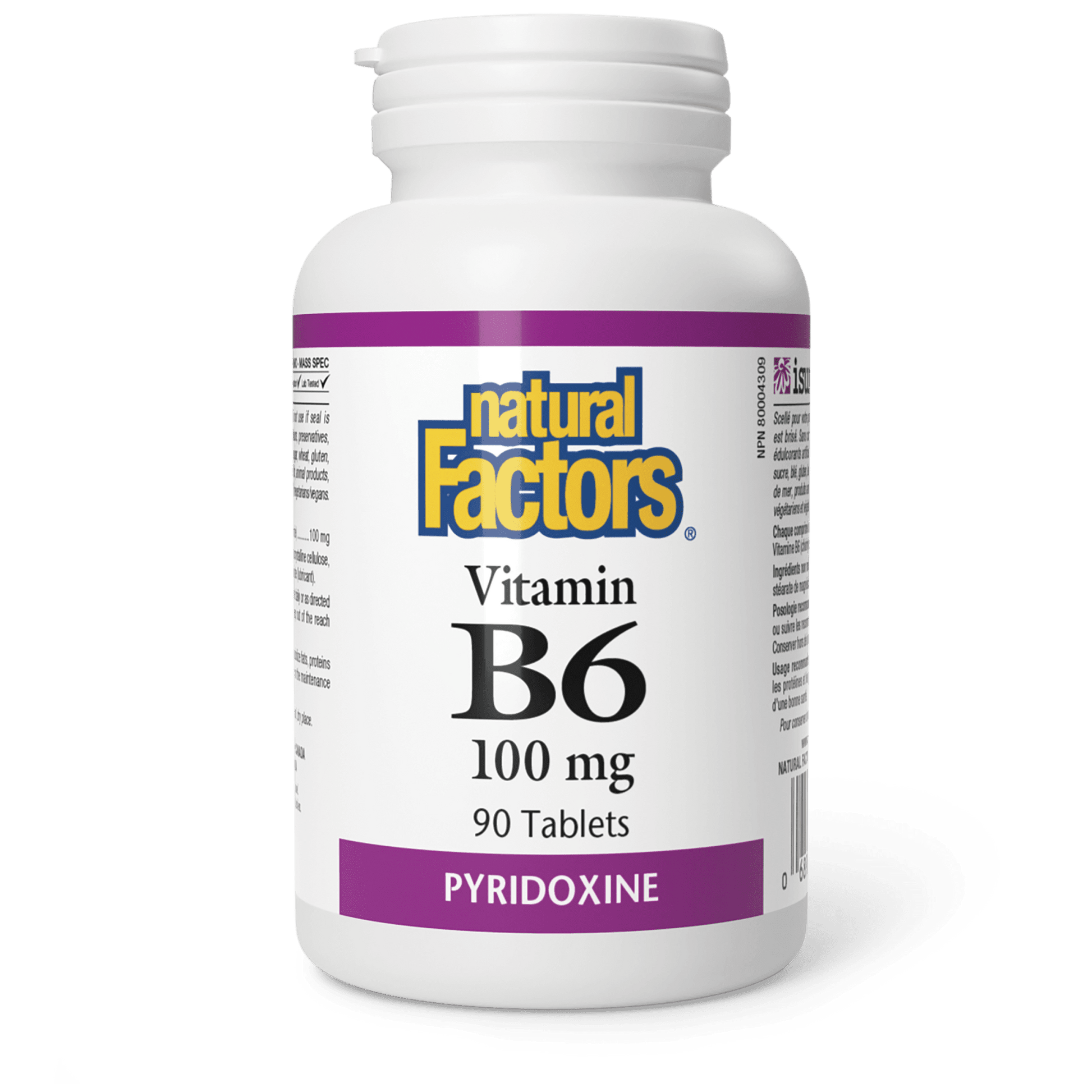 Natural Factors Vitamin B6 100 mg 90 Capsules 