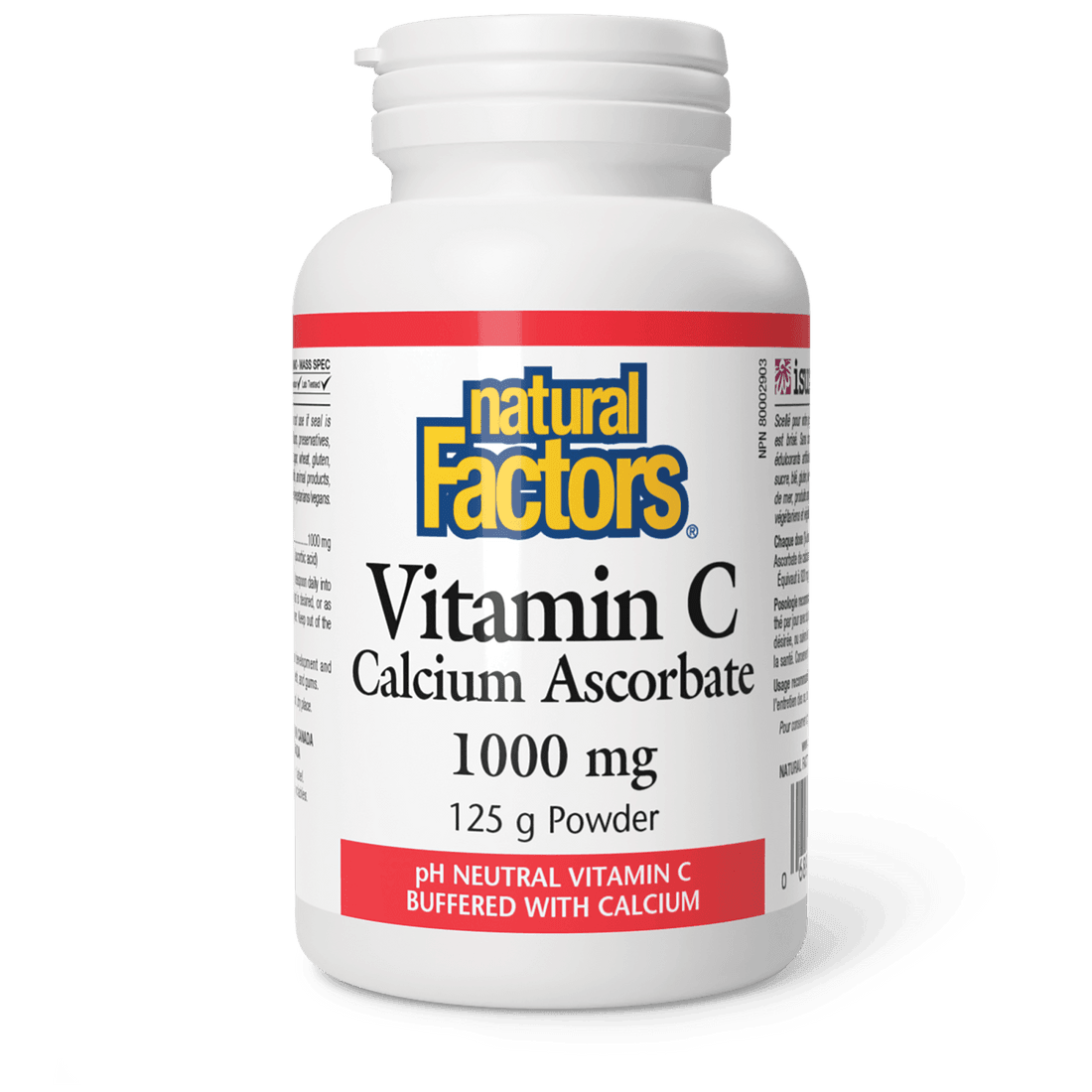 Natural Factors Vitamin C Calcium Ascorbate 1000 mg 125g - Wellness Supplement