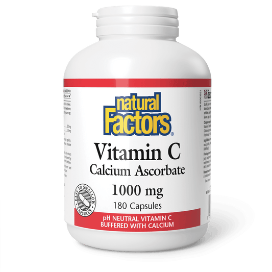 Natural Factors Vitamin C Calcium Ascorbate 1000 mg 180 Capsules 
