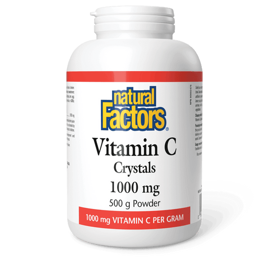 Natural Factors Vitamin C Crystals 1000 mg 500g - Wellness Supplement