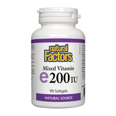 Natural Factors Vitamin E 200IU 90 Softgels 