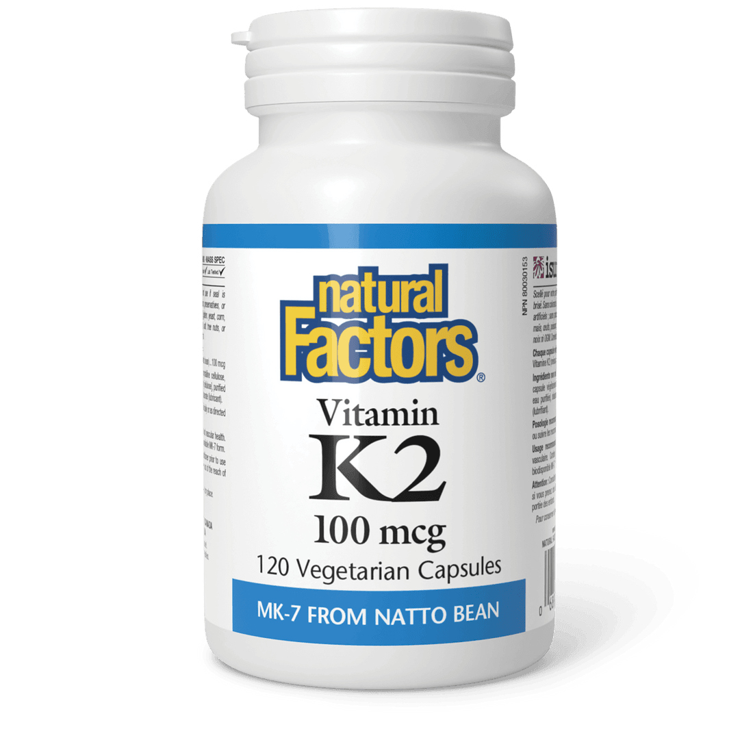 Natural Factors Vitamin K2 100 mcg 120 Veg Capsules 
