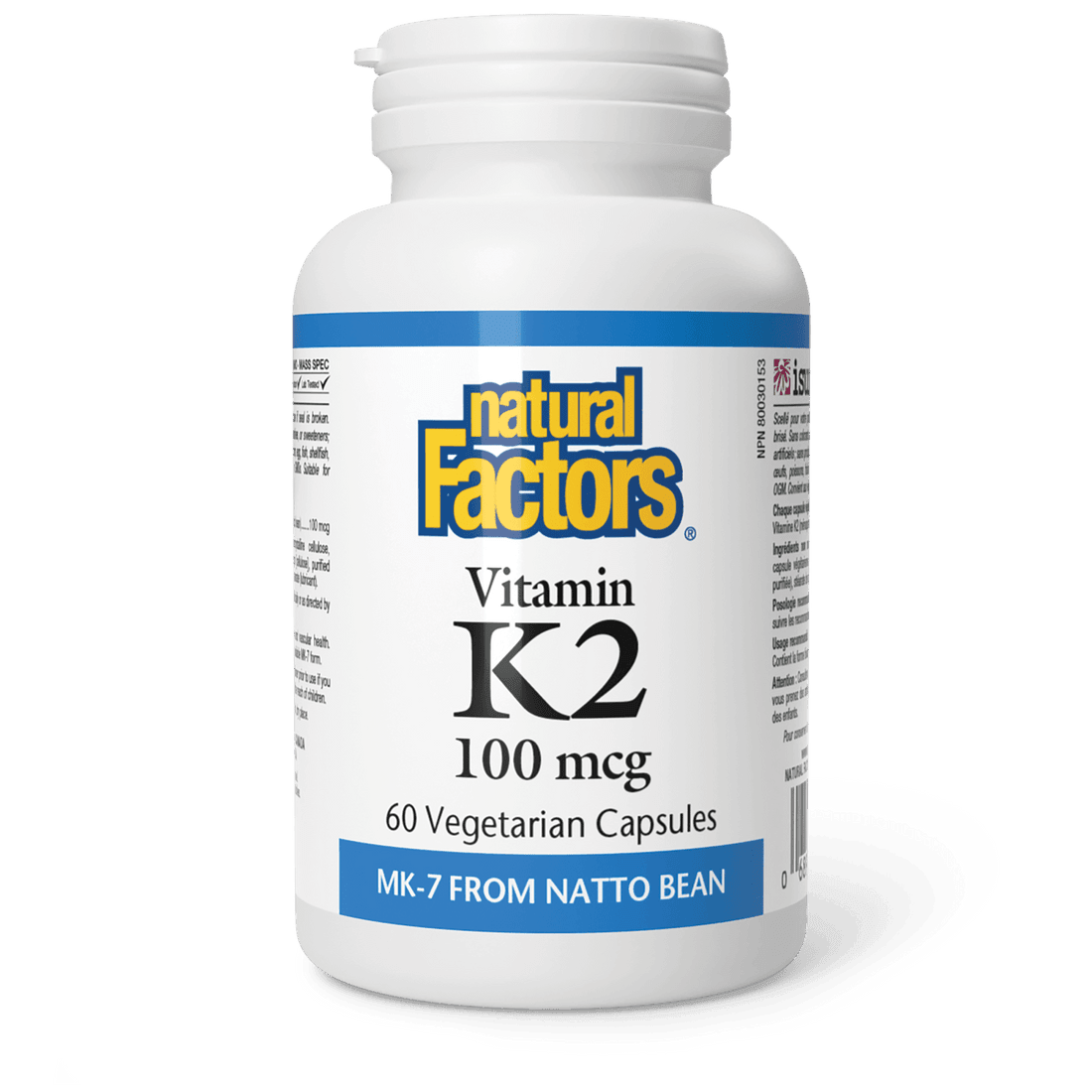 Natural Factors Vitamin K2 100 mcg 60 Veg Capsules 