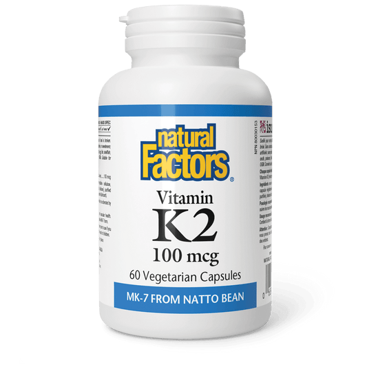 Natural Factors Vitamin K2 100 mcg 60 Veg Capsules 