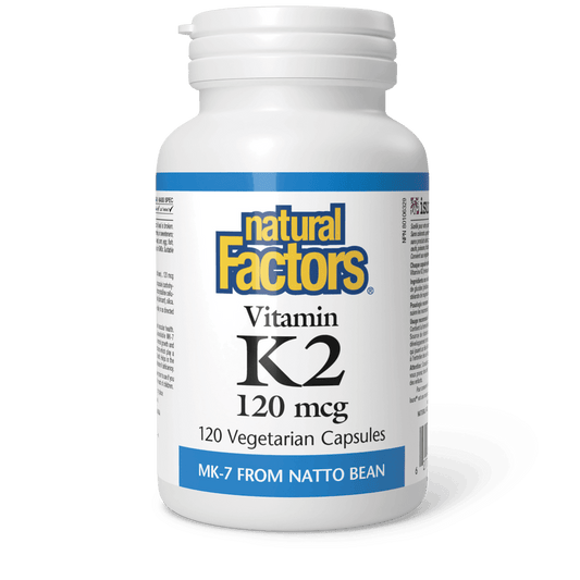 Natural Factors Vitamin K2 120 mcg 120 Veg Capsules