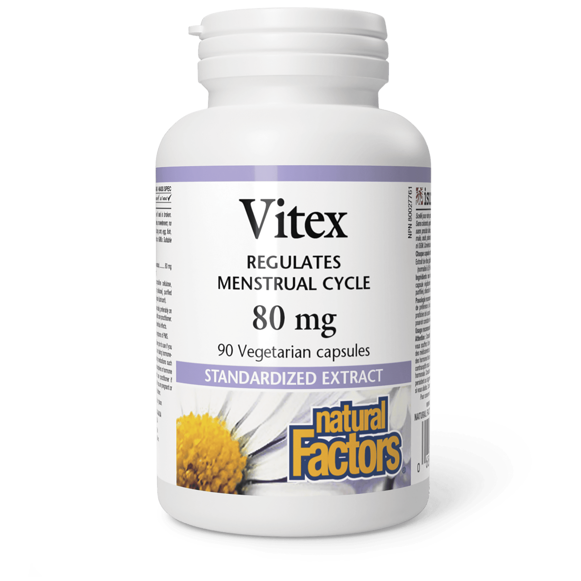 Natural Factors Vitex Standardized Extract 80 mg 90 Veg Capsules 
