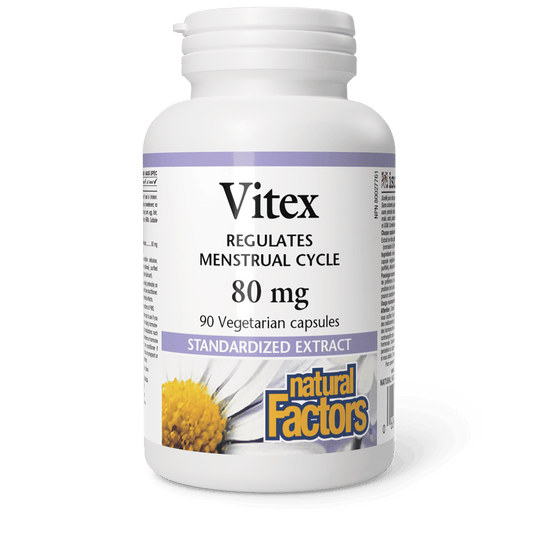 Natural Factors Vitex Standardized Extract 80 mg 90 Veg Capsules 