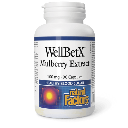 Natural Factors WellBetX Mulberry Extract 100 mg 90 Capsules