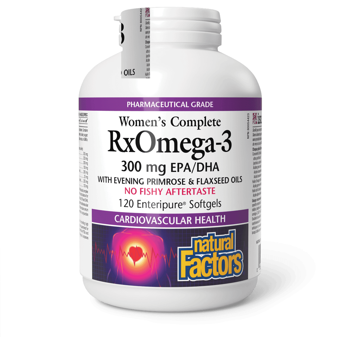 Natural Factors Women’s Complete RxOmega-3 300 mg EPA/DHA 120 Softgels - Wellness Supplement