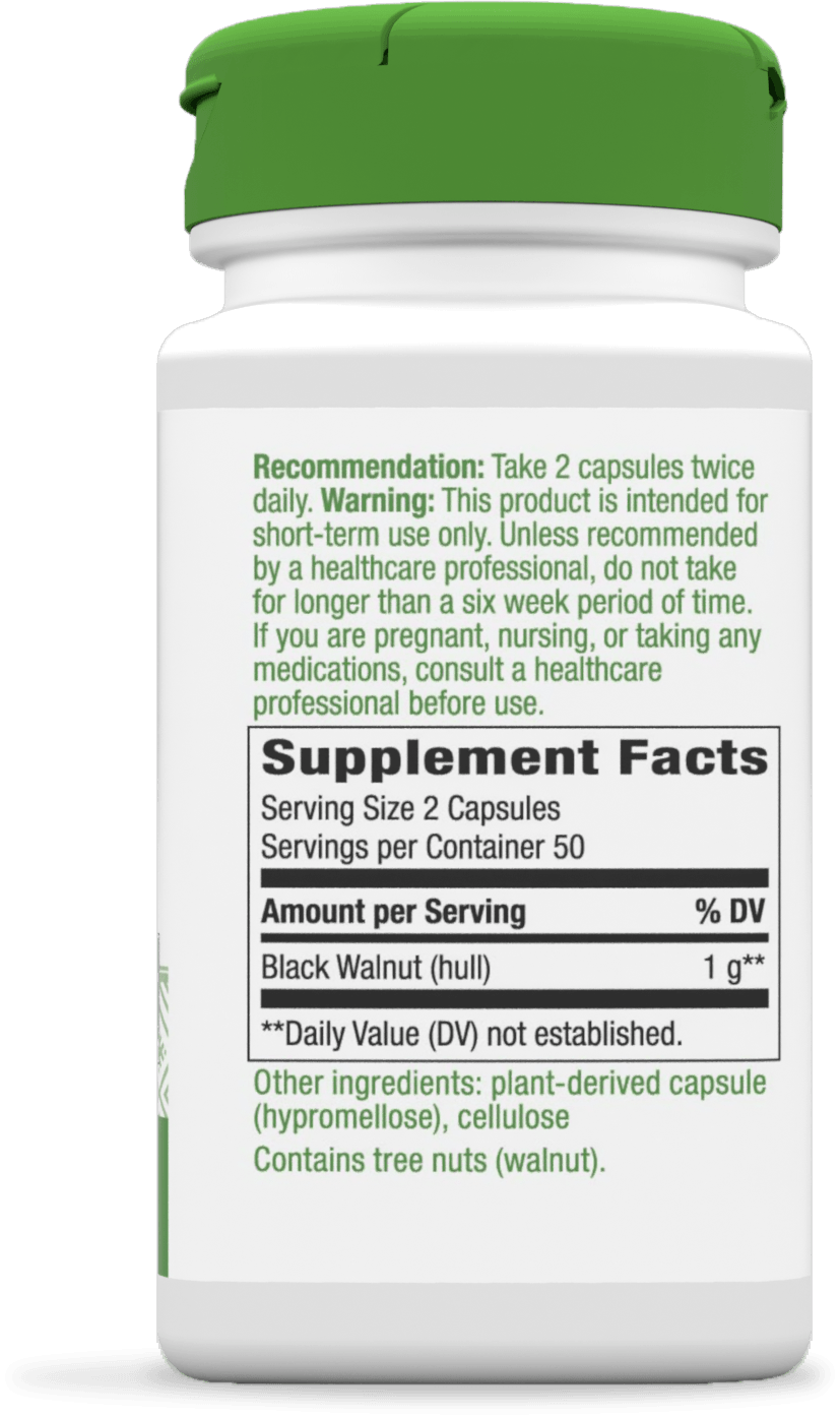 Nature's Way Black Walnut Hulls 100 Veg Capsules - 