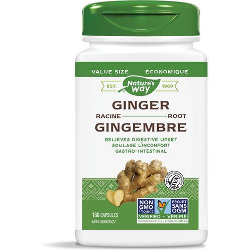 Nature's Way Ginger Root 180 veg Capsules - 