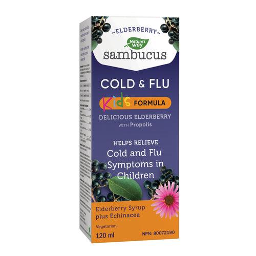 Nature's Way Sambucus Elderberry Kids Cold & Flu Syrup 120mL - 