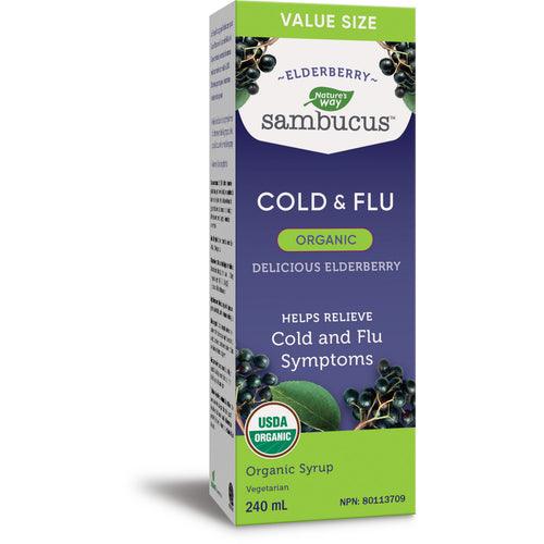 Nature's Way Sambucus Organic Elderberry Cold & Flu Syrup 240mL - 
