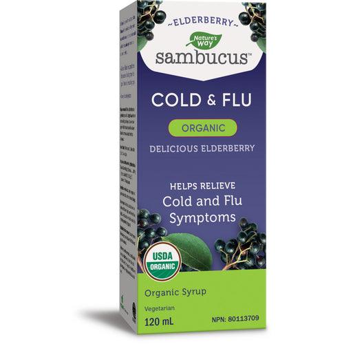 Nature's Way Sambucus Organic Elderberry Cold & Flu Syrup120mL - 