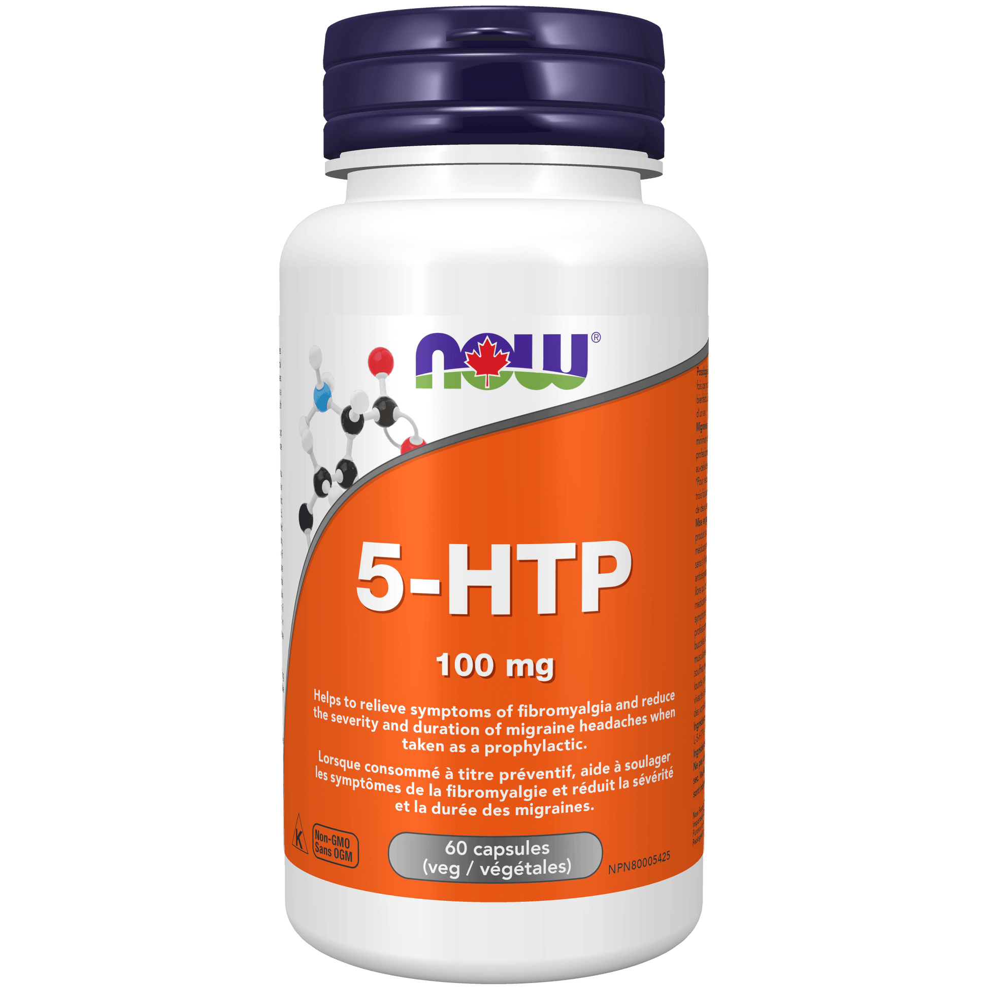 NOW 5-HTP 100mg 60 Veg Capsules - 